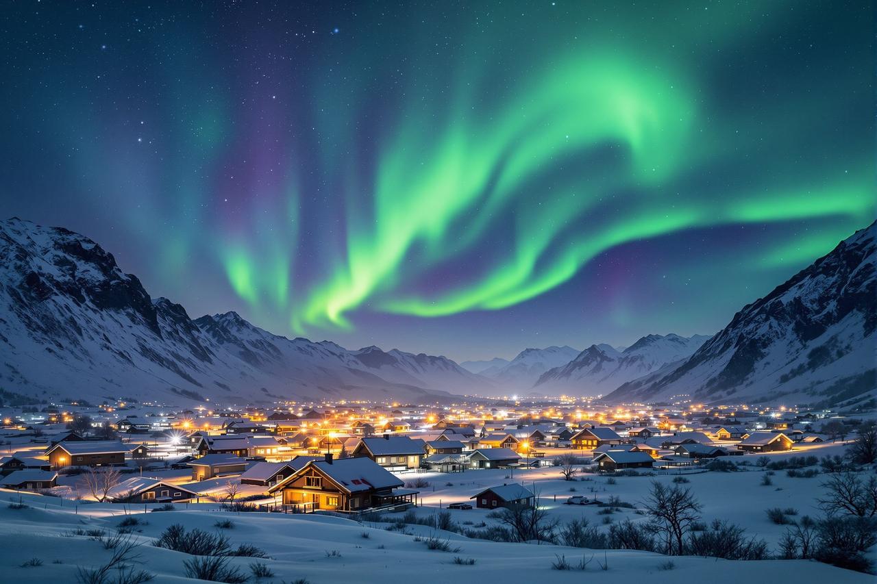 极光之下:漠河冬夜